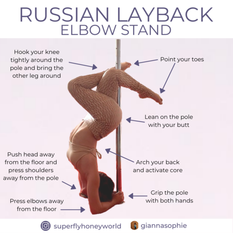 Russian Layback Elbow Stand Pole Trick
