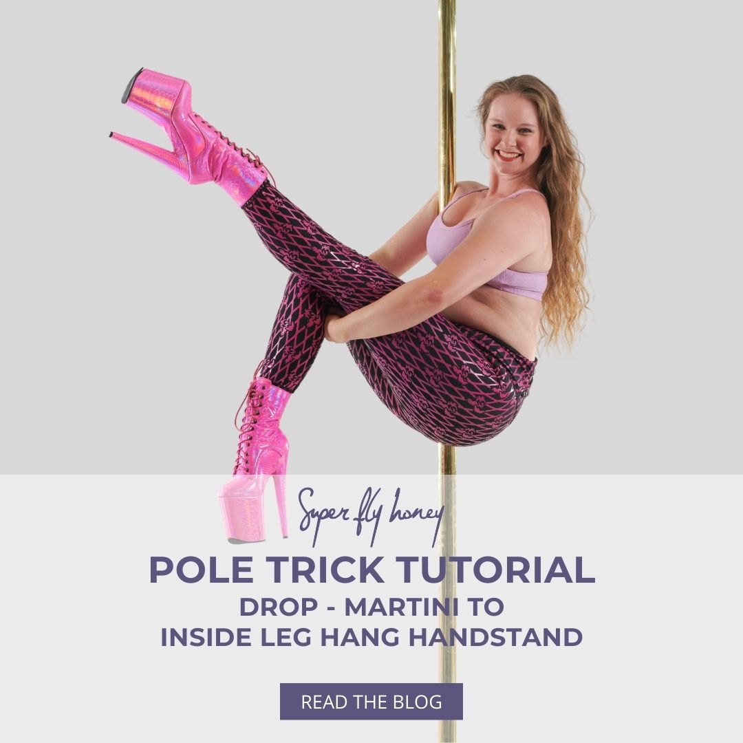 Pole Trick Tutorial Drop (Martini to Side Leg Hang Handstand)