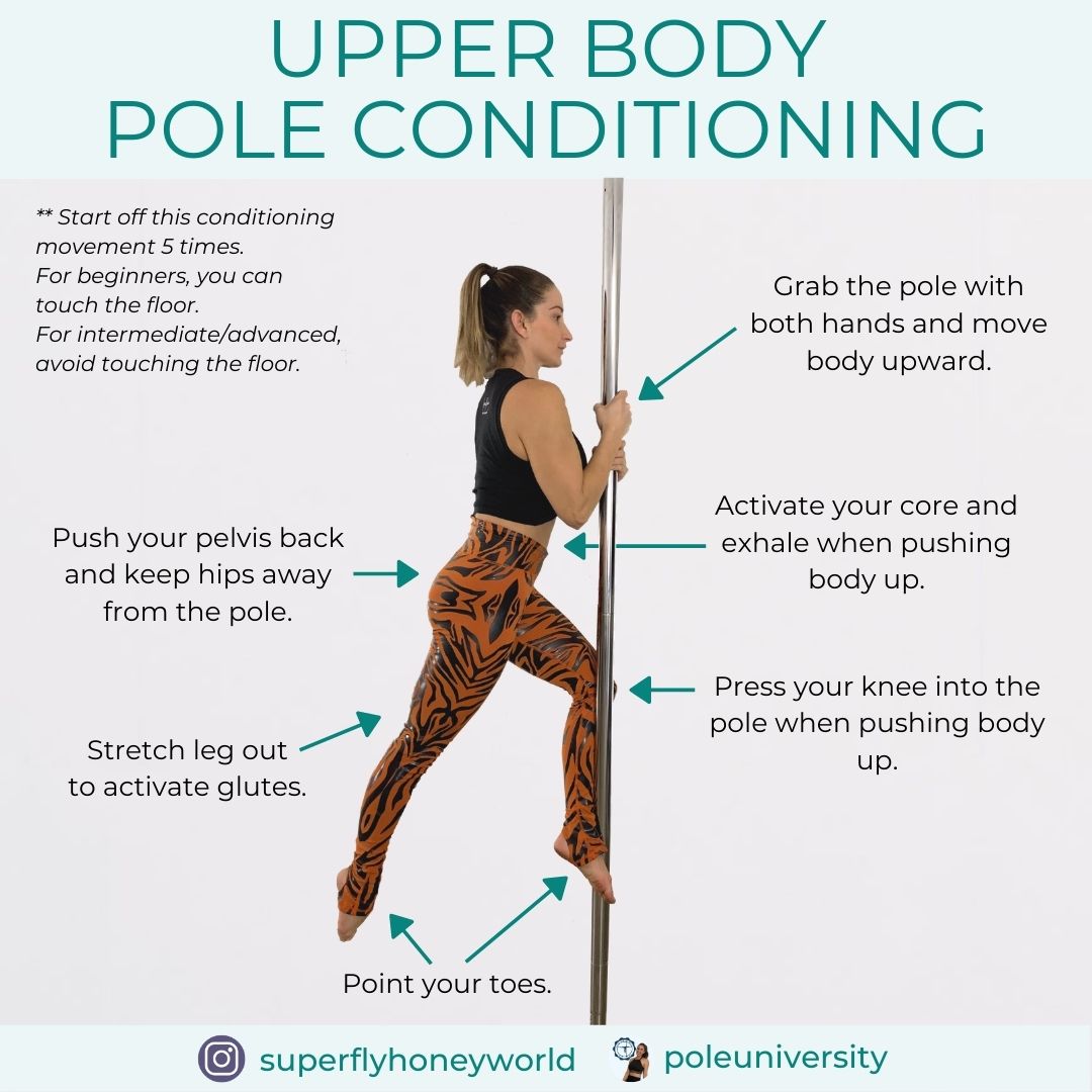 Pole Trick Tutorial Upper Body Pole Conditioning Fitnesss Exercise