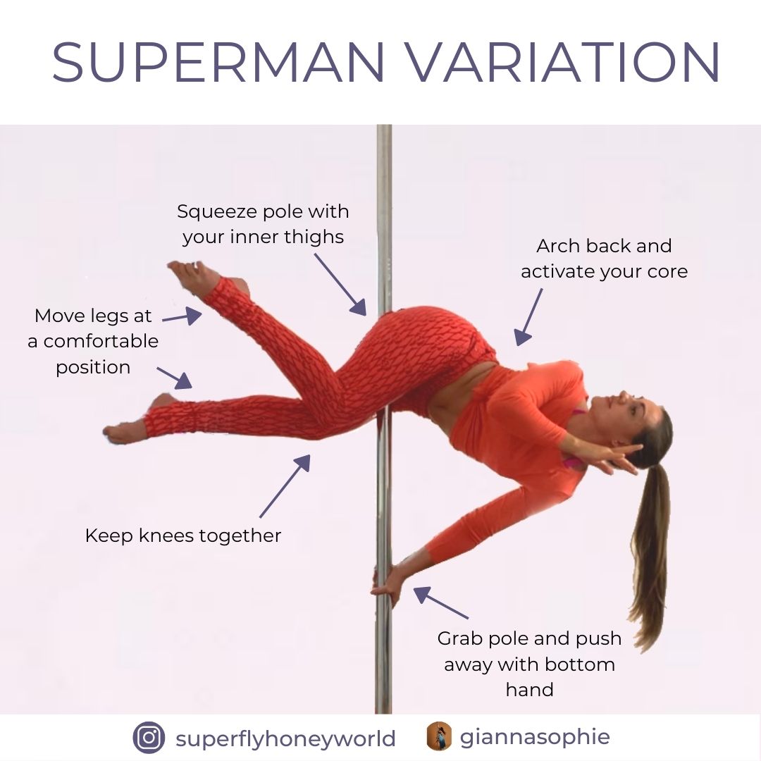 Pole Trick Tutorial: Superman Variation - Super Fly Honey Sticky