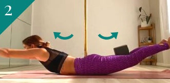 Pole Fitness Exercise: Prone Back Extensions