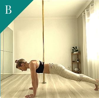 Pole Fitness Exercise: Scapular Push Ups