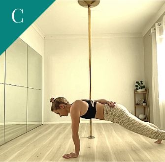 Pole Fitness Exercise: Scapular Push Ups