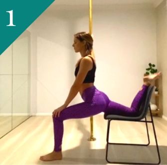 Pole Fitness Exercise: Hip Flexor Stretch