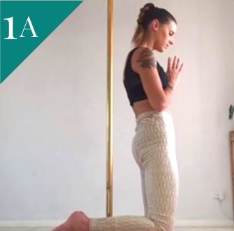 Pole Fitness Exercise: Kneeling Back Extensions