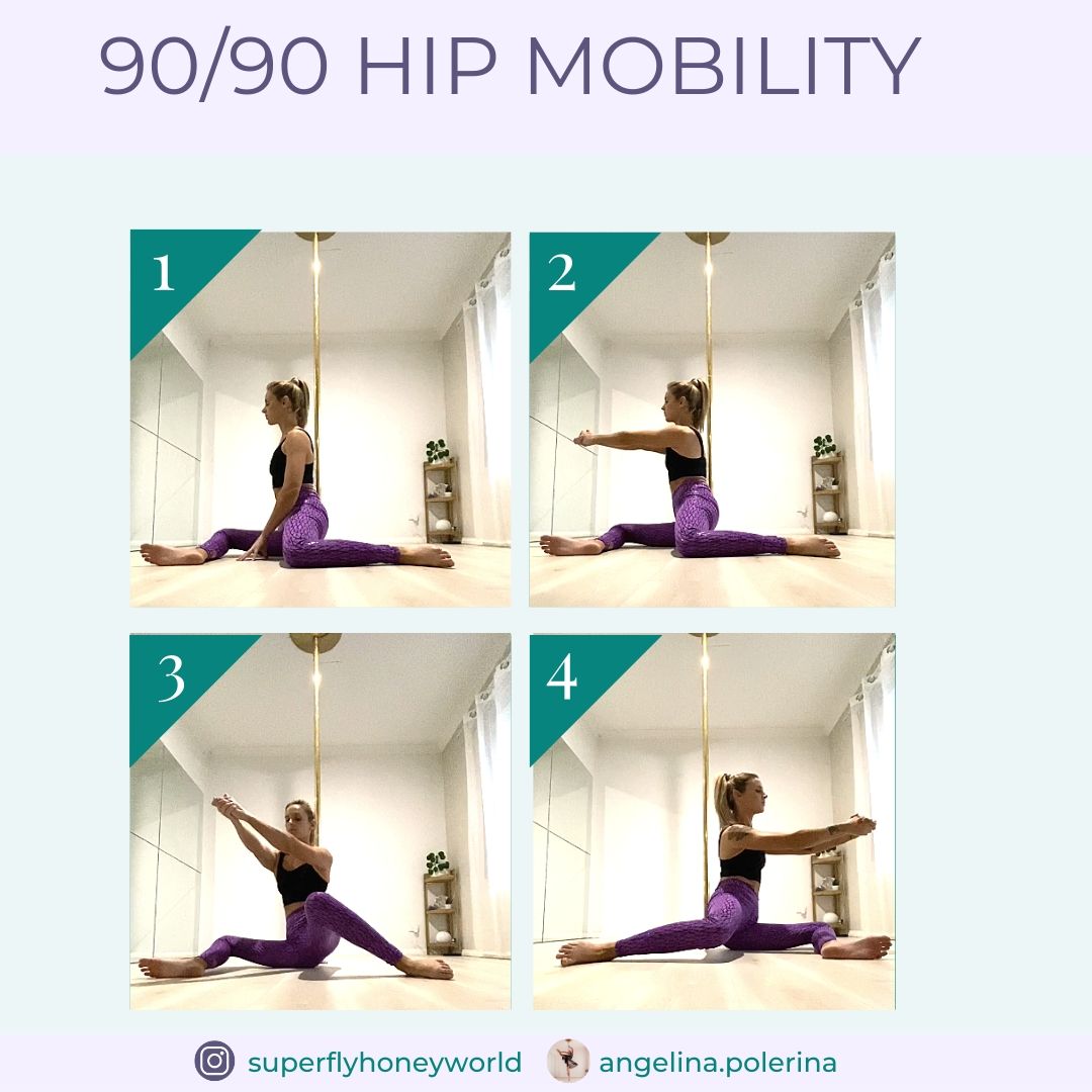 Pole Fitness Exercise: 90/90 Hip Mobility