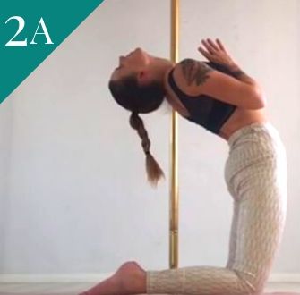 Pole Fitness Exercise: Kneeling Back Extensions
