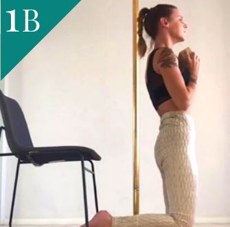 Pole Fitness Exercise: Kneeling Back Extensions