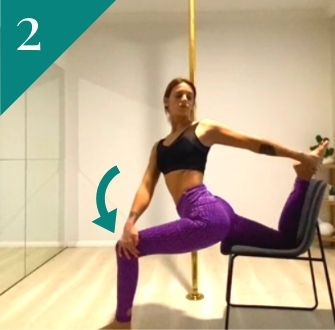 Pole Fitness Exercise: Hip Flexor Stretch