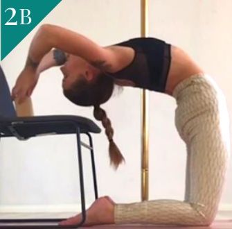 Pole Fitness Exercise: Kneeling Back Extensions