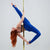 pole dancer in sfh burst leggings in royal blue