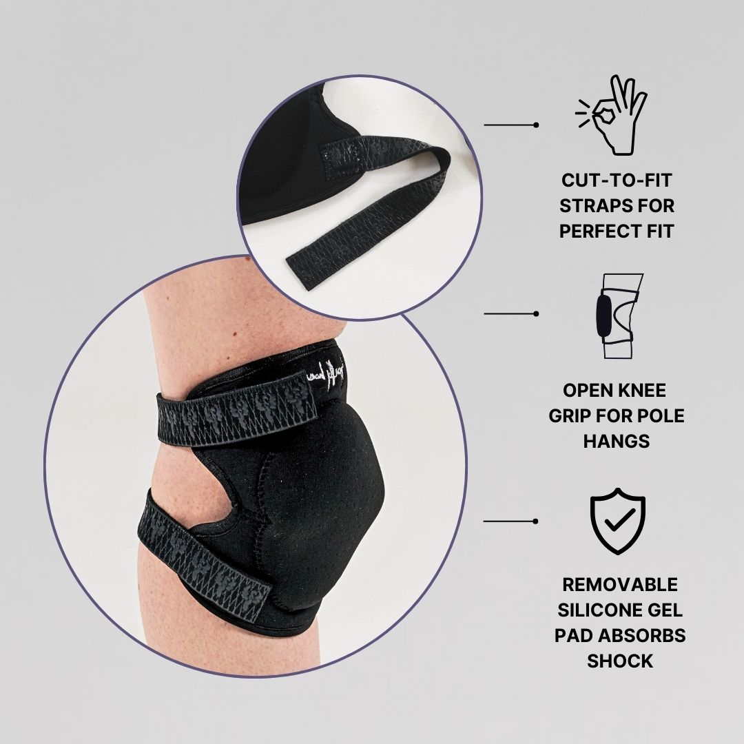 pole wear sticky knee pads infographics