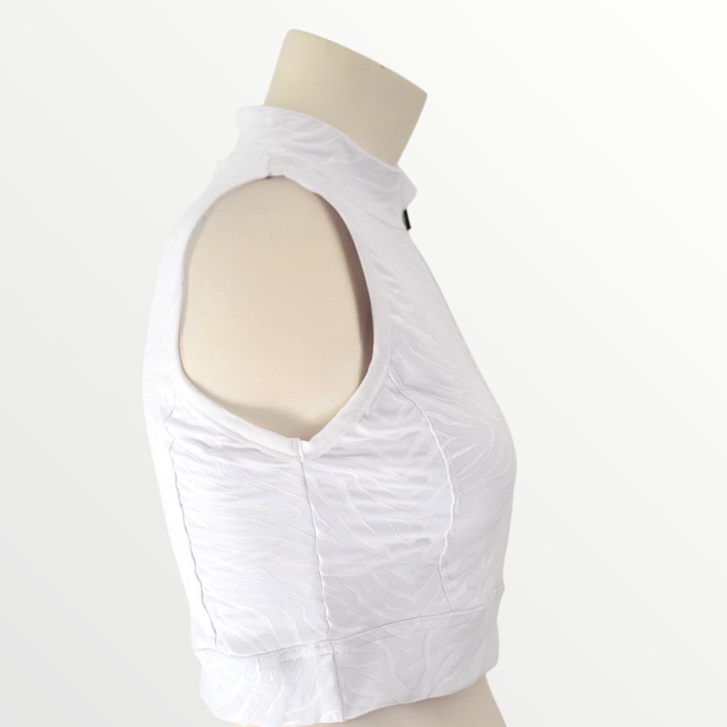 Crest Zip Crop - Cloud Dance - Liquid Zebra