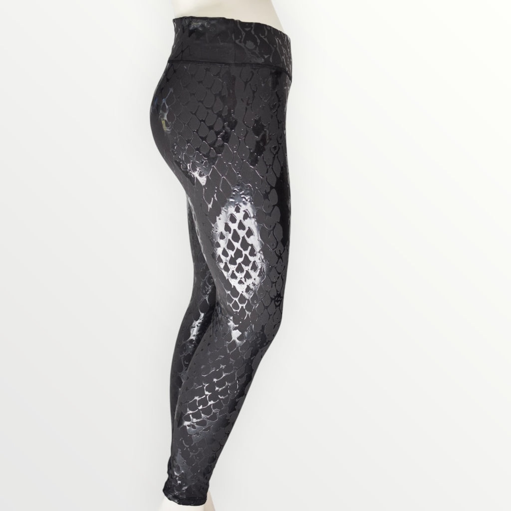 Crest Ankle Leggings - Obsidian - Venom Snakeskin