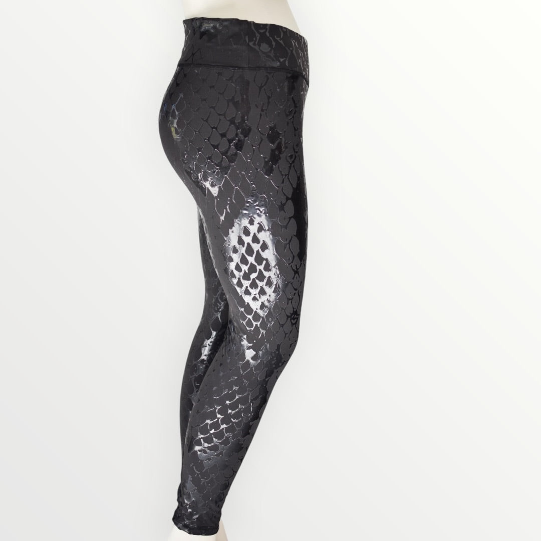 Crest Ankle Leggings - Obsidian - Venom Snakeskin