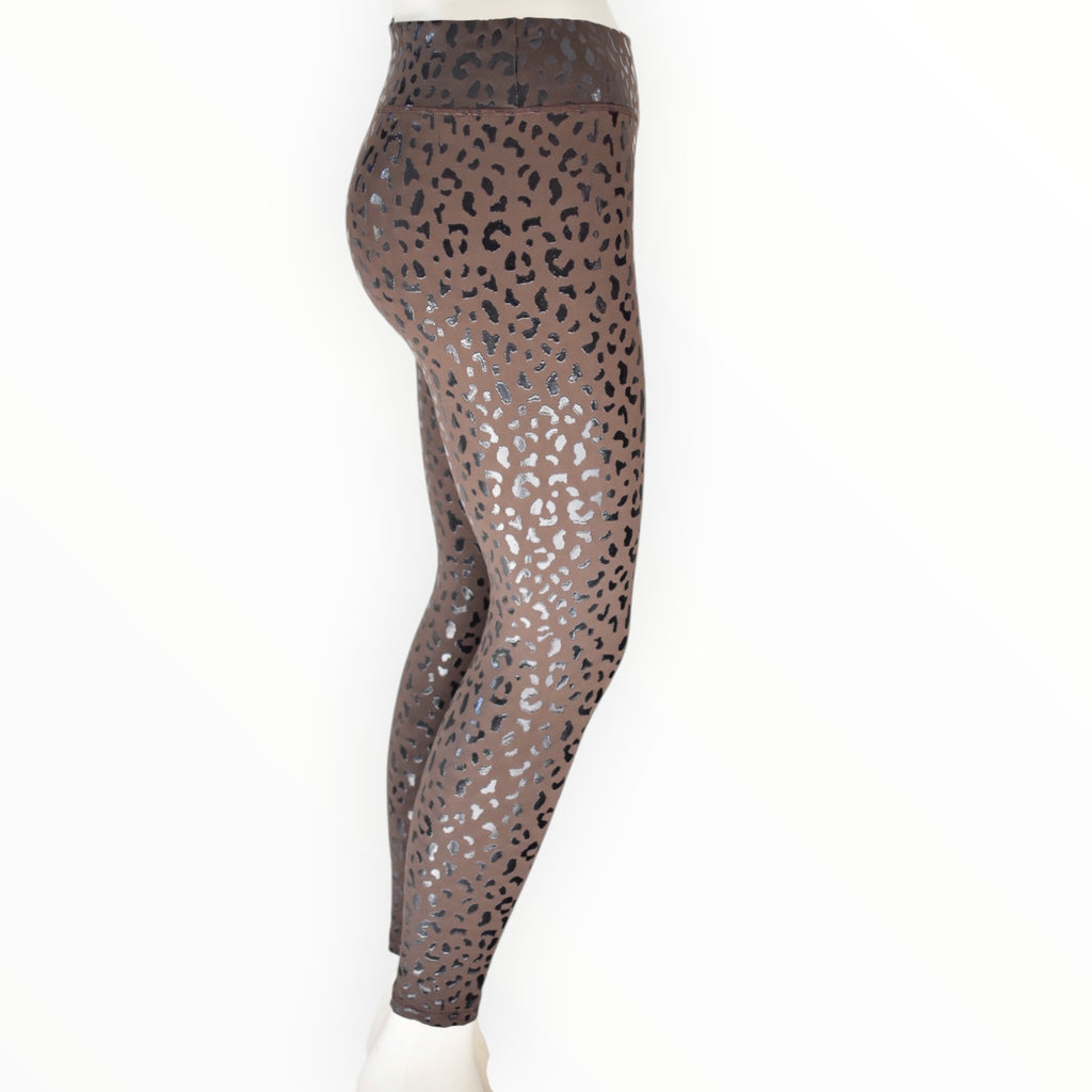 Crest Ankle Leggings - Coffee Bean - Prowl Leopard