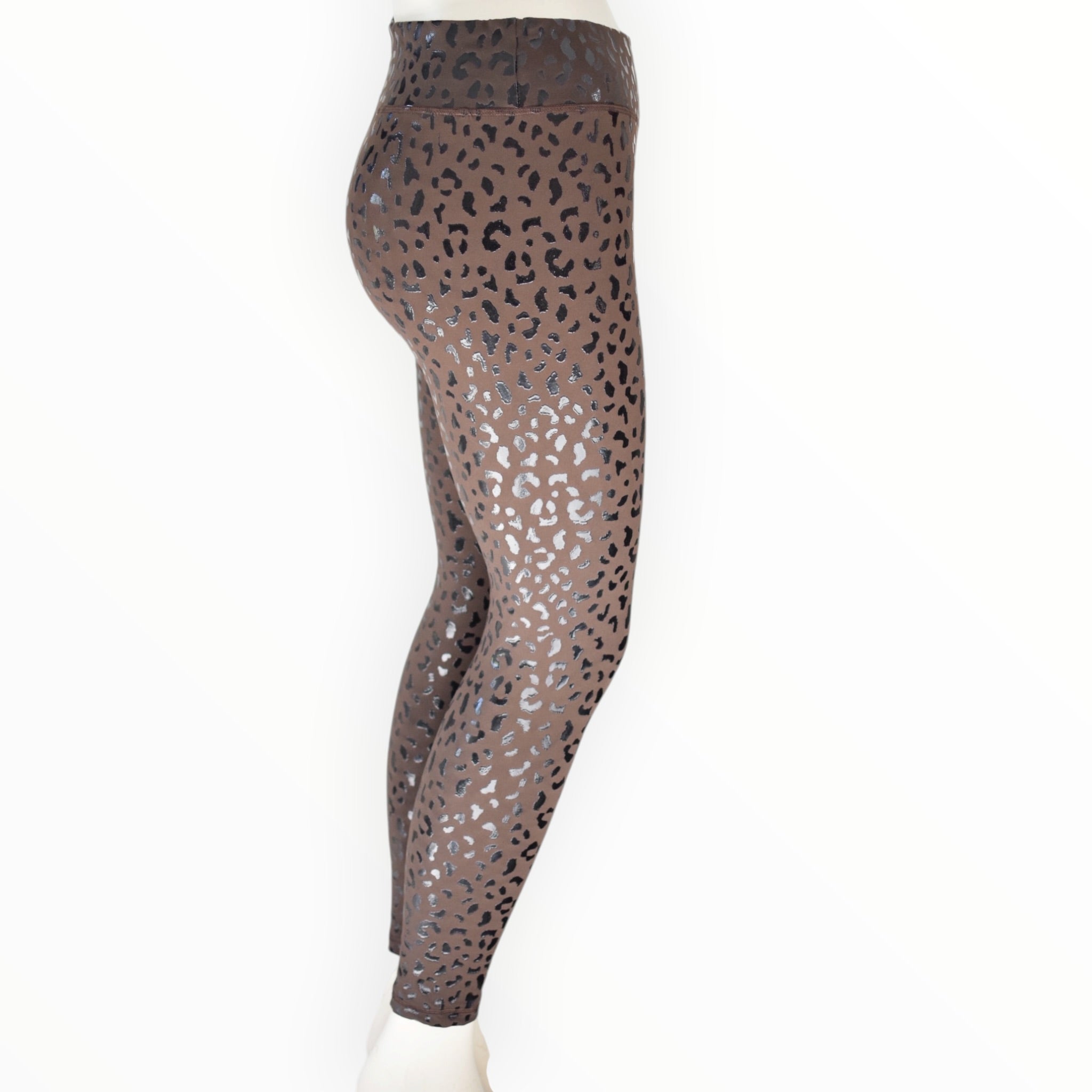 Crest Ankle Leggings - Coffee Bean - Prowl Leopard