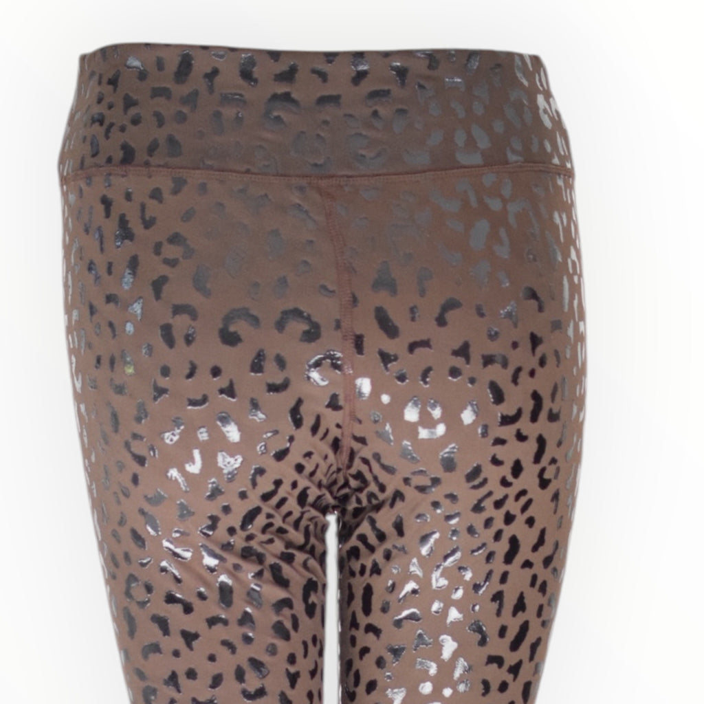 Crest Ankle Leggings - Coffee Bean - Prowl Leopard