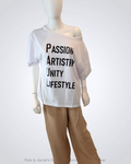 PAUL Manifesto t-shirt in Cloud Dancer for studio and off pole wear