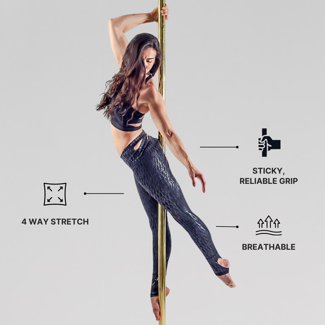 Sticky Fishnet Leggings in Midnight Black