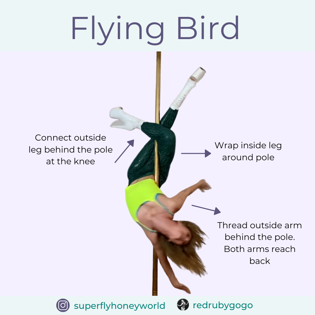 Pole Trick Tutorial: Flying Bird - Super Fly Honey Sticky Pole Wear