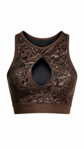Eclipse Sports Bra - Coffee Bean - Prowl Leopard