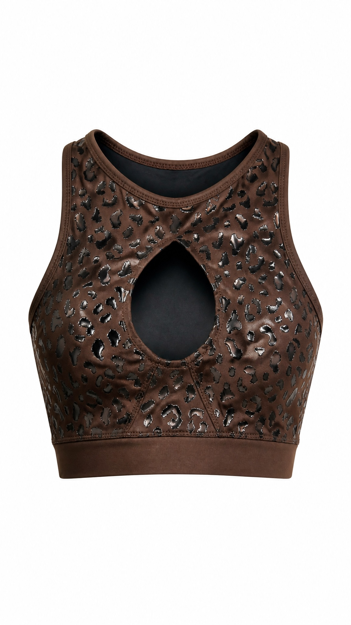 Eclipse Sports Bra - Coffee Bean - Prowl Leopard