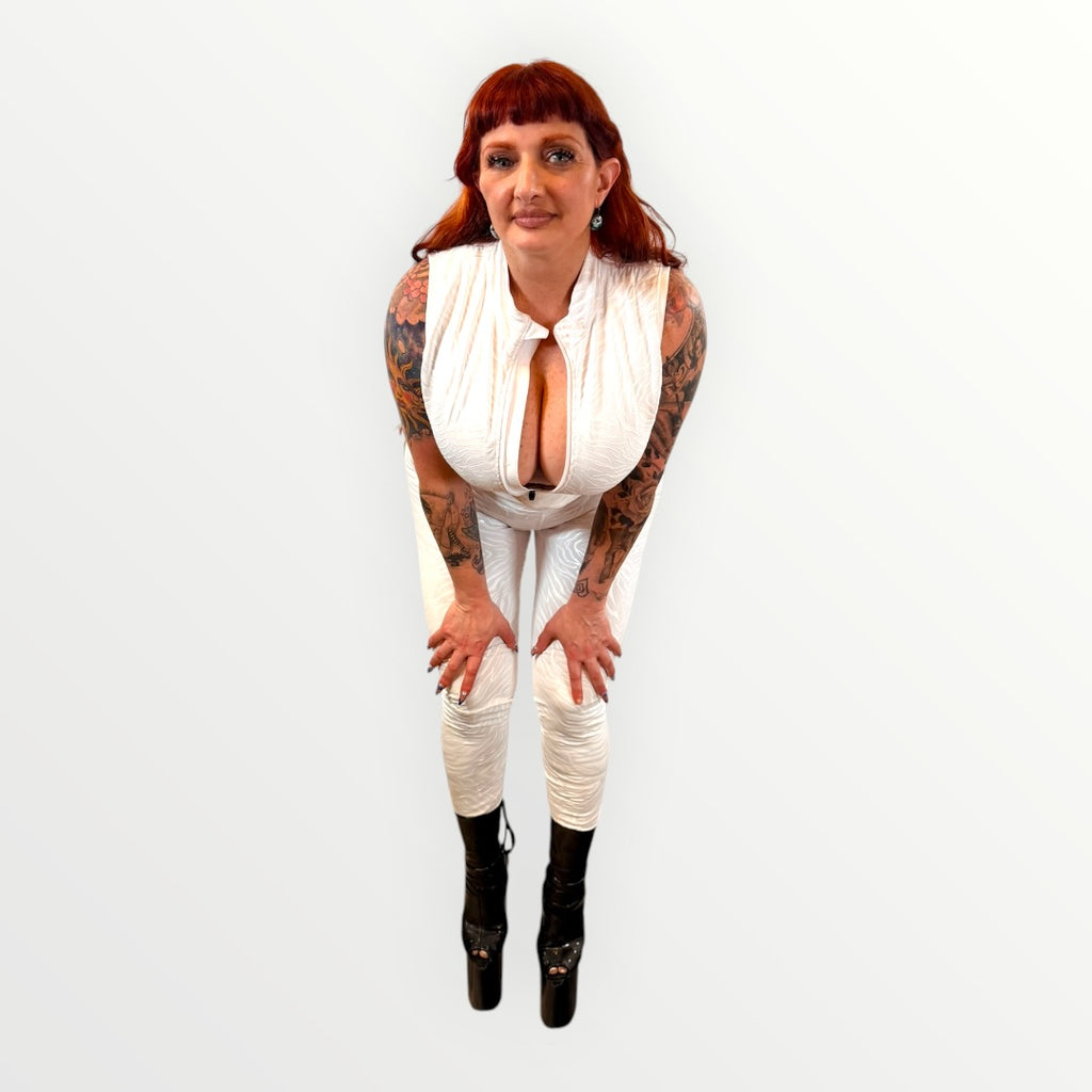 Crest Zip Crop - Cloud Dance - Liquid Zebra