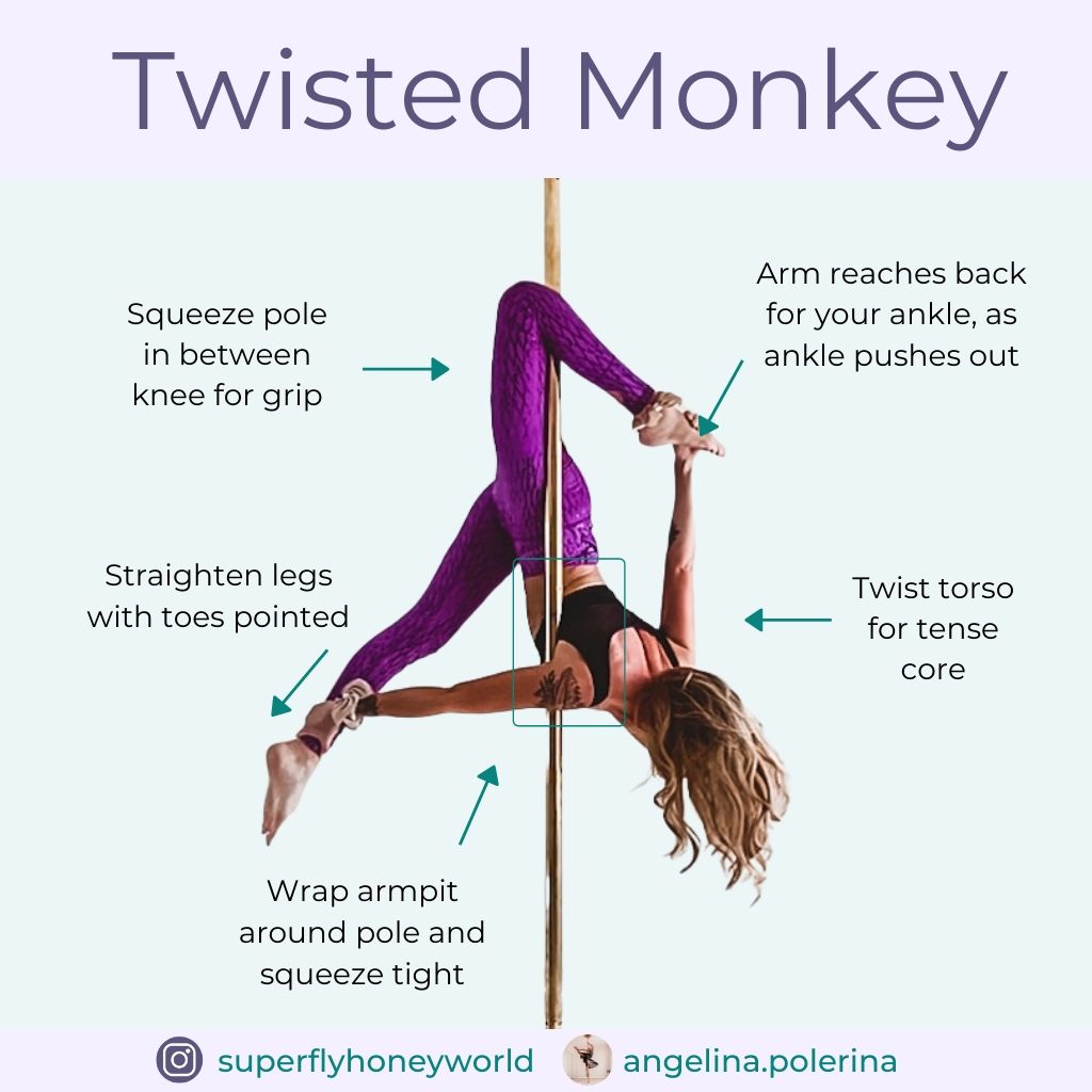 Pole Trick Tutorial: Twisted Monkey (Beginner/ Intermediate Trick)