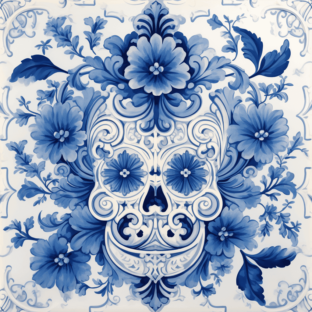 Sticky Leggings in Baroque Skull