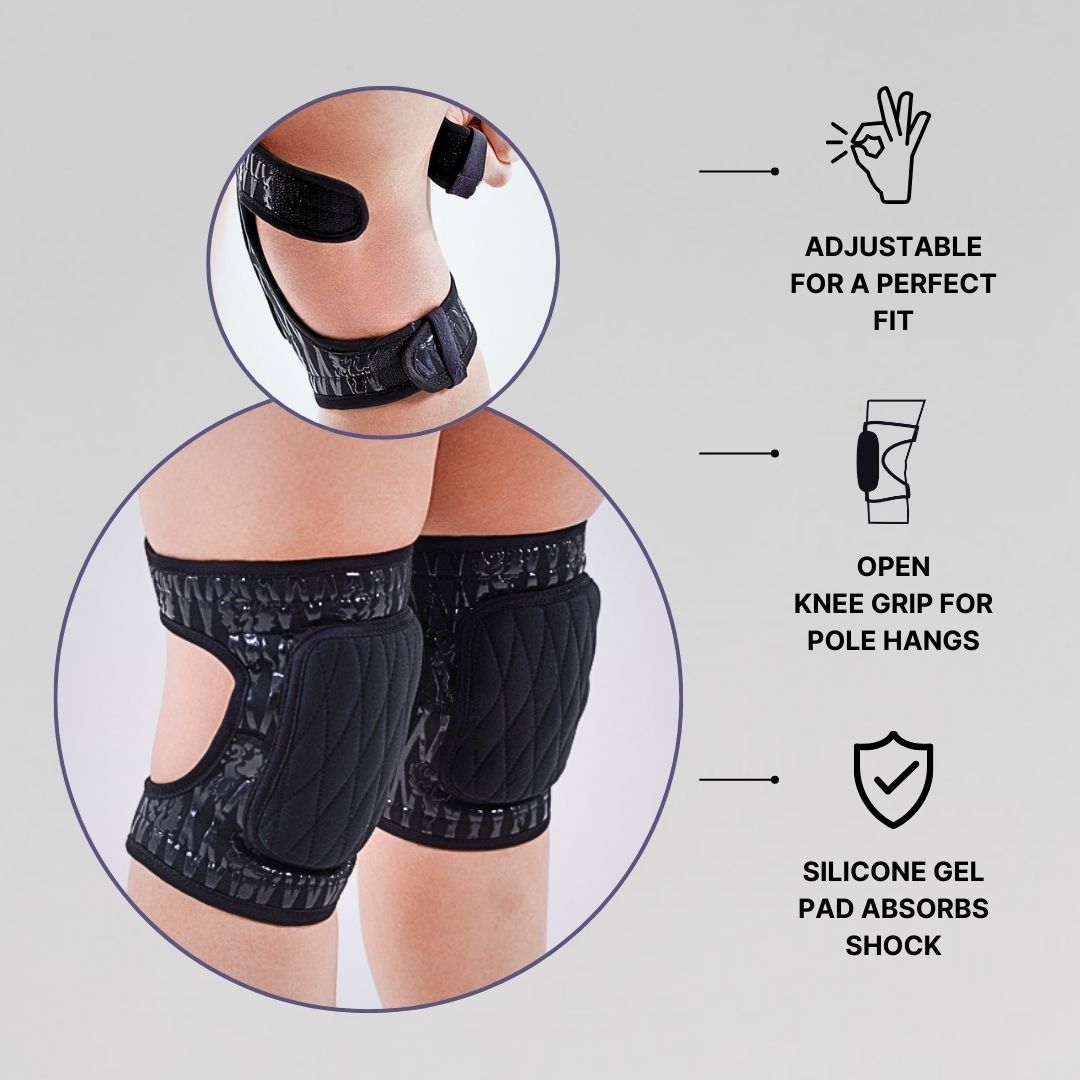 pole wear sticky knee pads infographics
