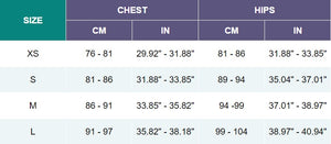 sfh classic bodysuit size chart