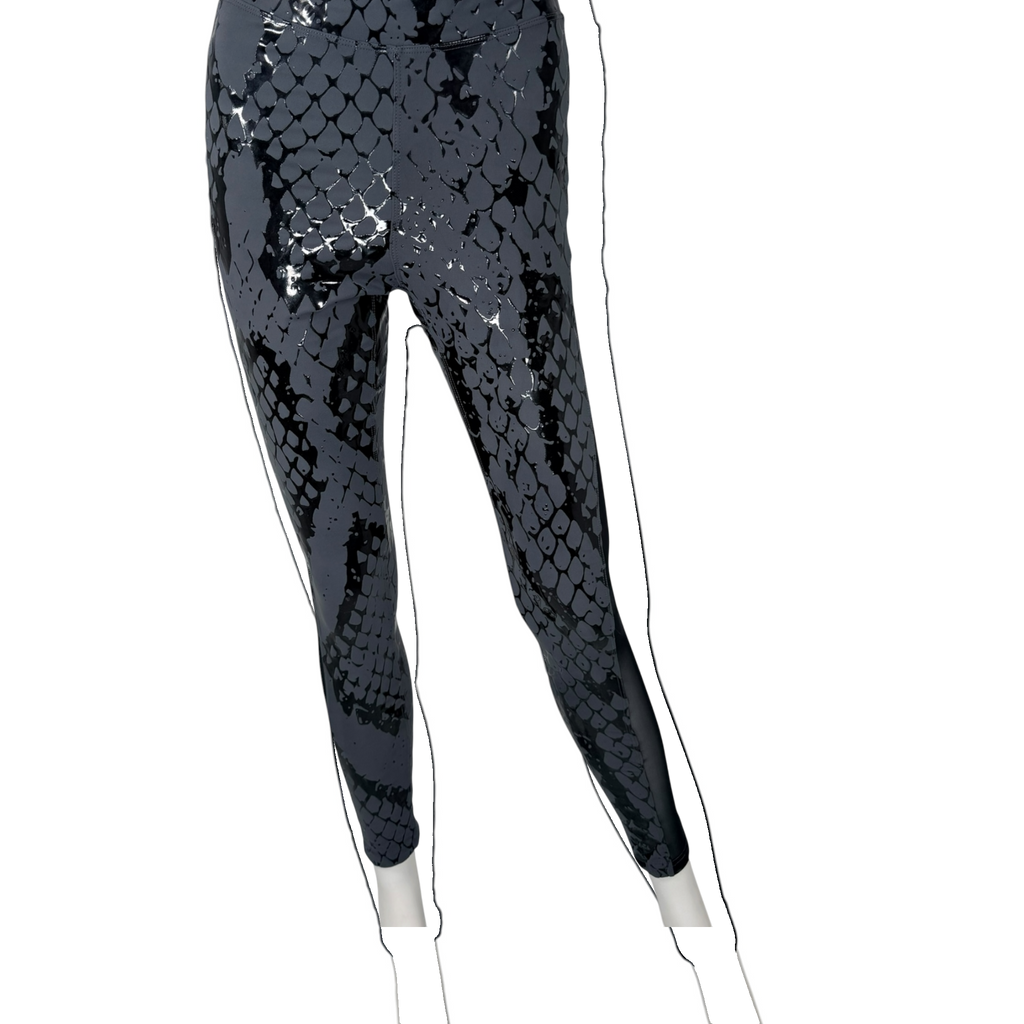 Pulse Ankle Leggings - Storm Charcoal - Venom Snakeskin