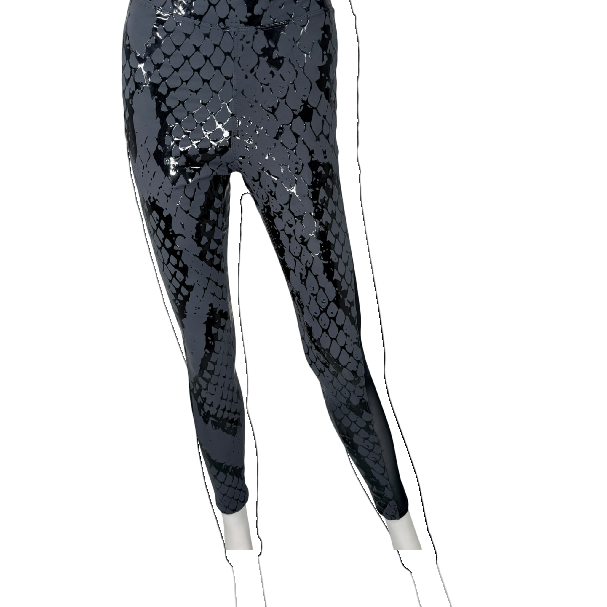 Pulse Ankle Leggings - Storm Charcoal - Venom Snakeskin