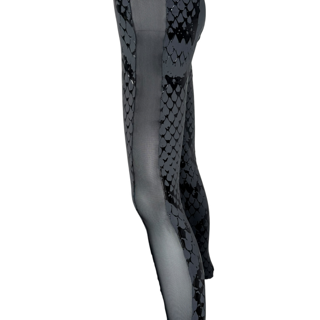 Pulse Ankle Leggings - Storm Charcoal - Venom Snakeskin