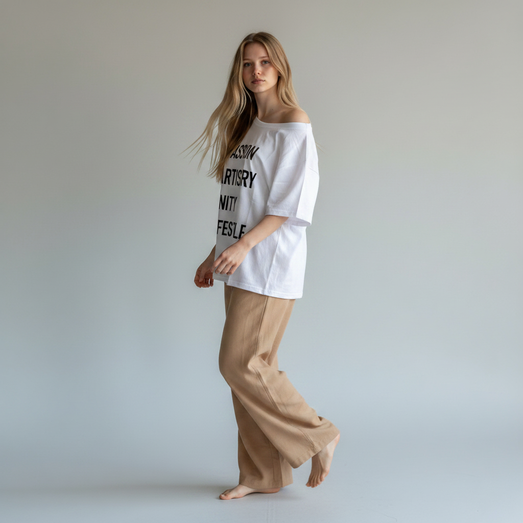 PAUL Manifesto t-shirt in Cloud Dancer for studio and off pole wear