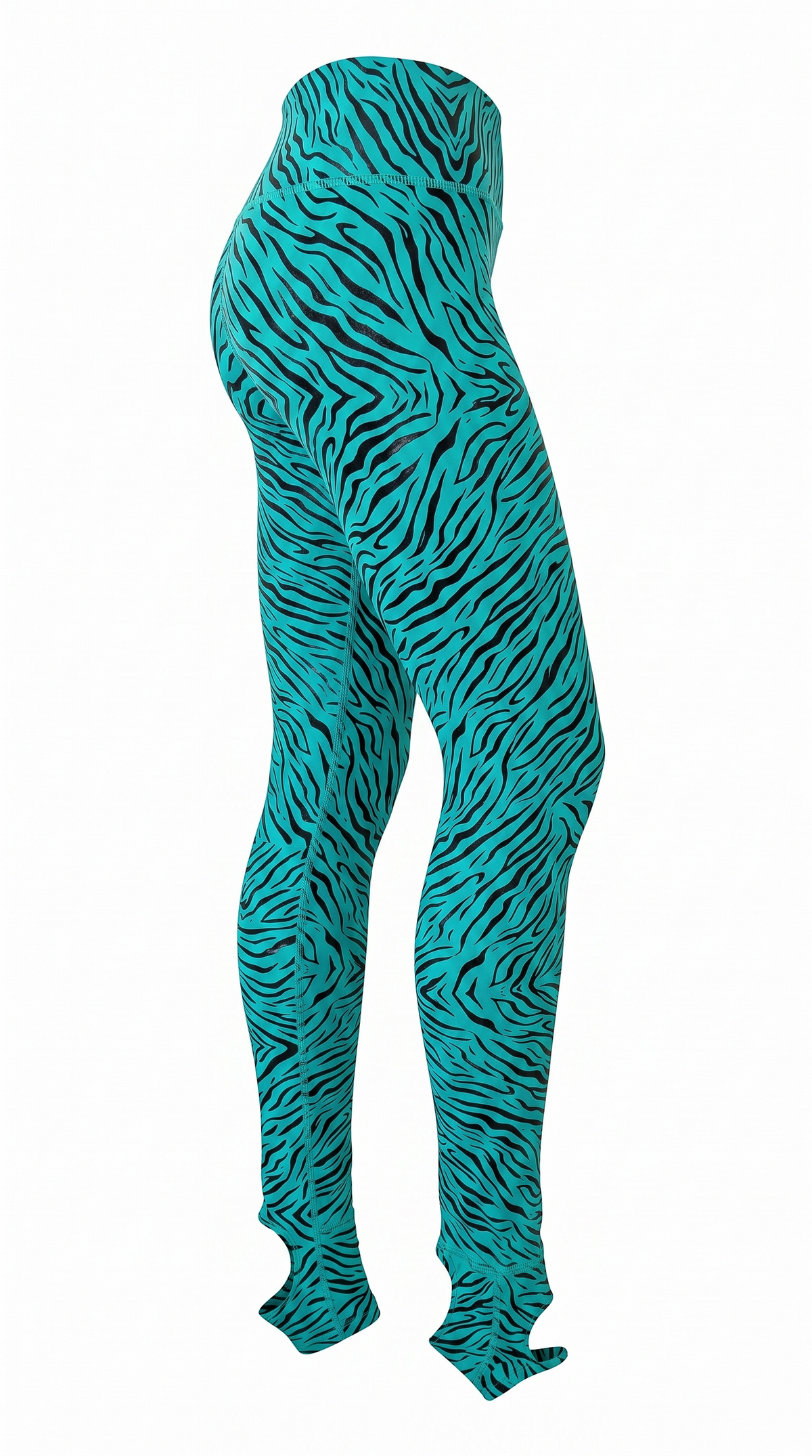 Siren Ankle grip pole leggings, no stirrup, in Alexandrite liquid zebra print