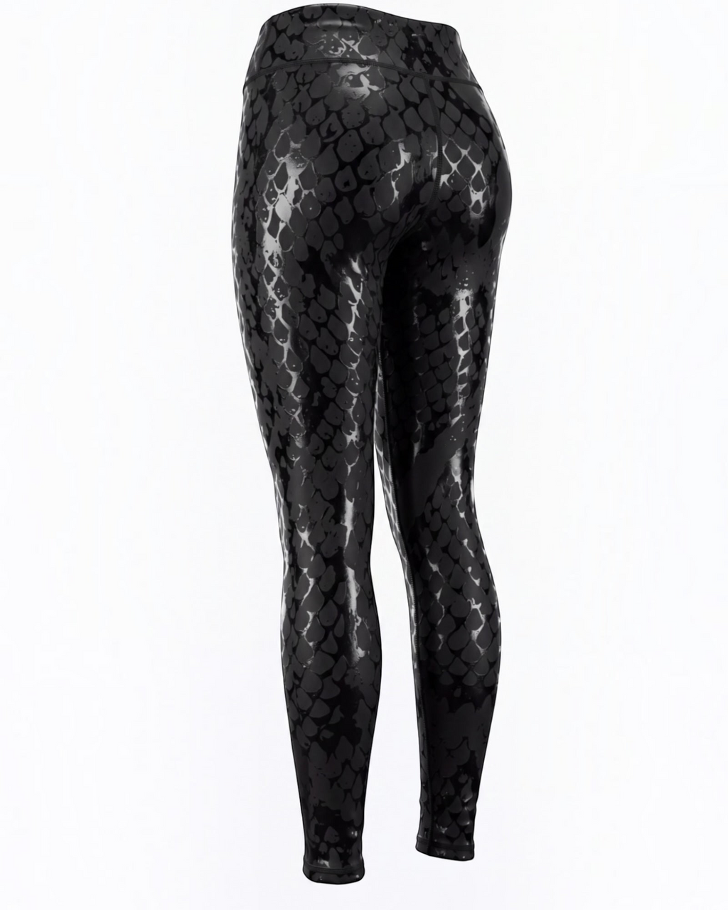 Obsidian snakeskin pole leggings with silicone grip