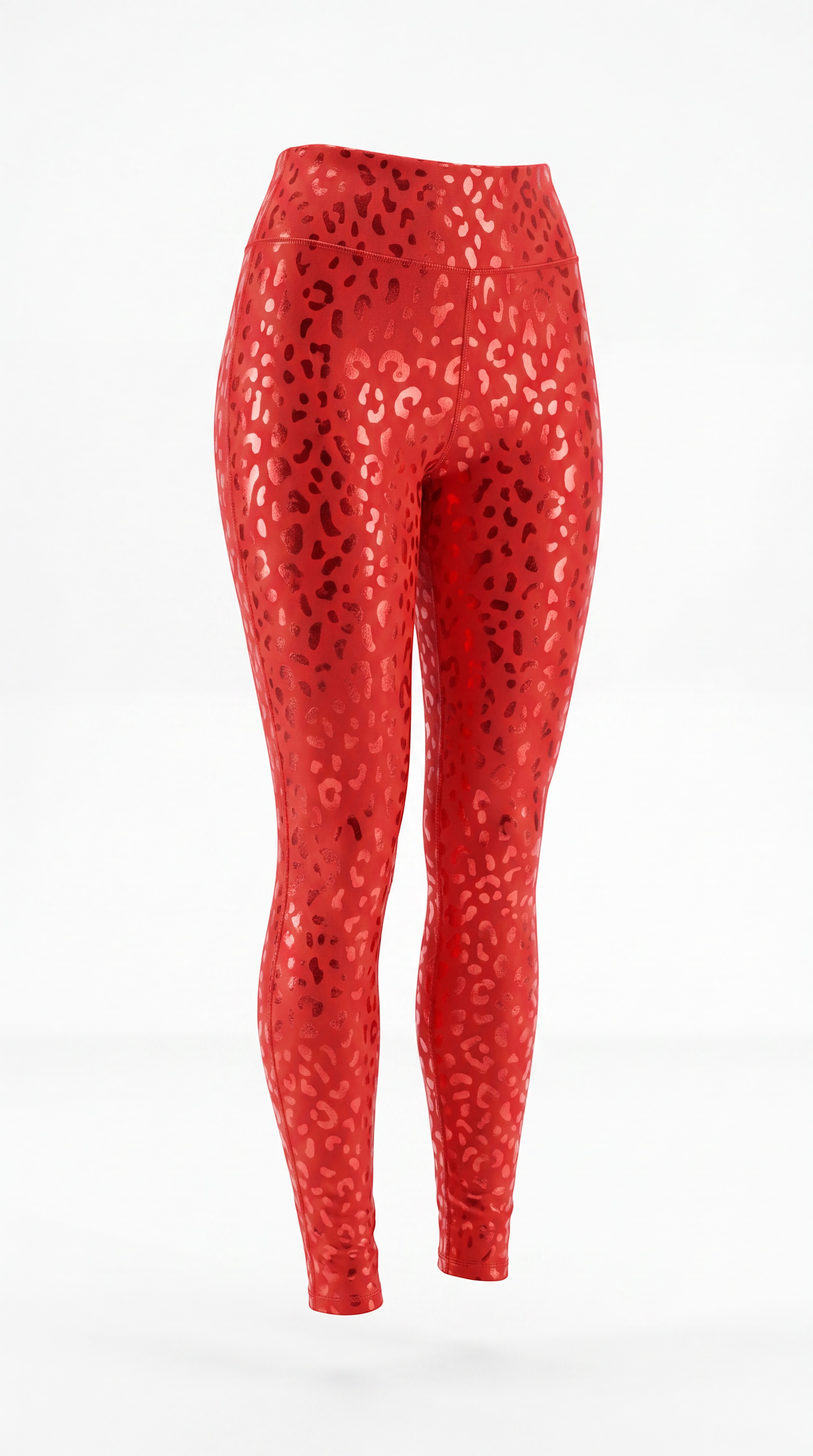 Canopy Ankle grip pole leggings, no stirrup, in Lava Flow leopard print