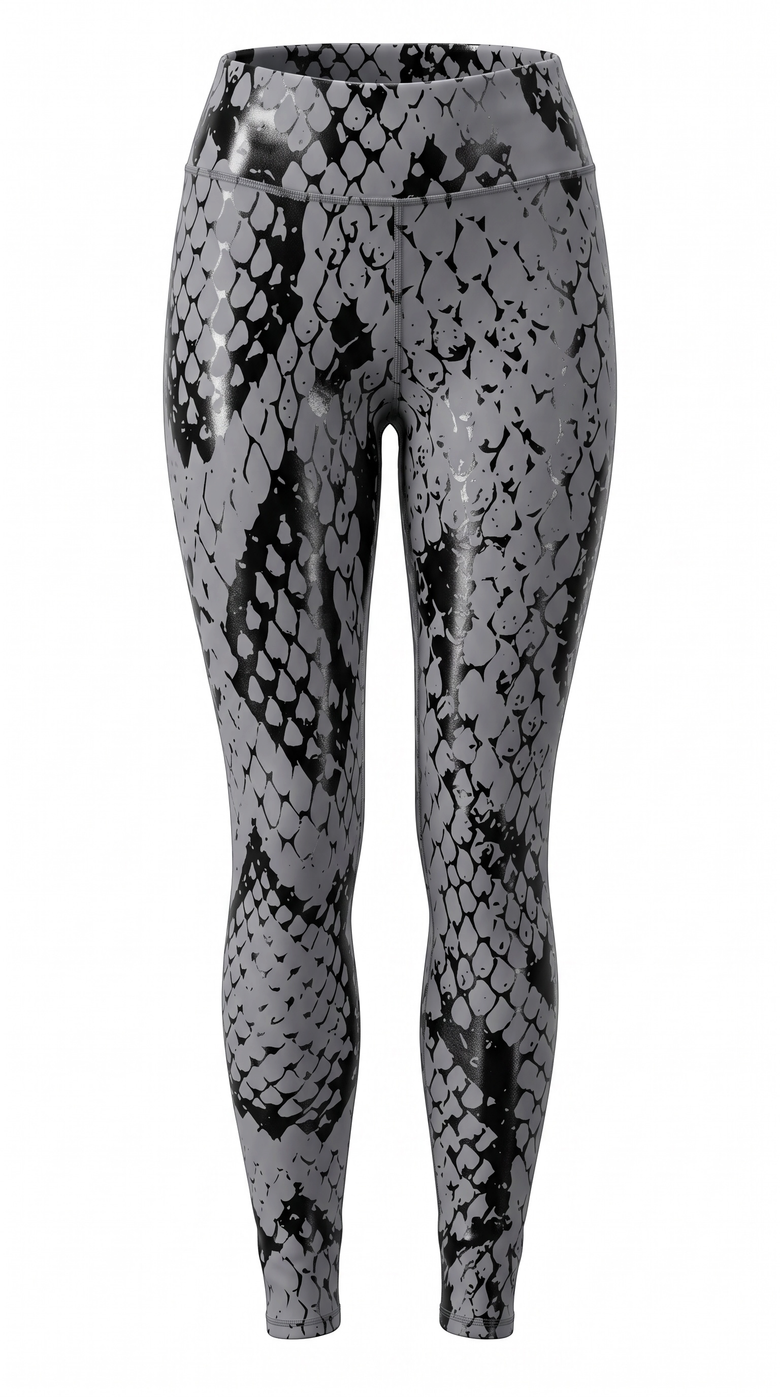 Canopy Anchor grip pole leggings with stirrup in Storm Charcoal snakeskin print