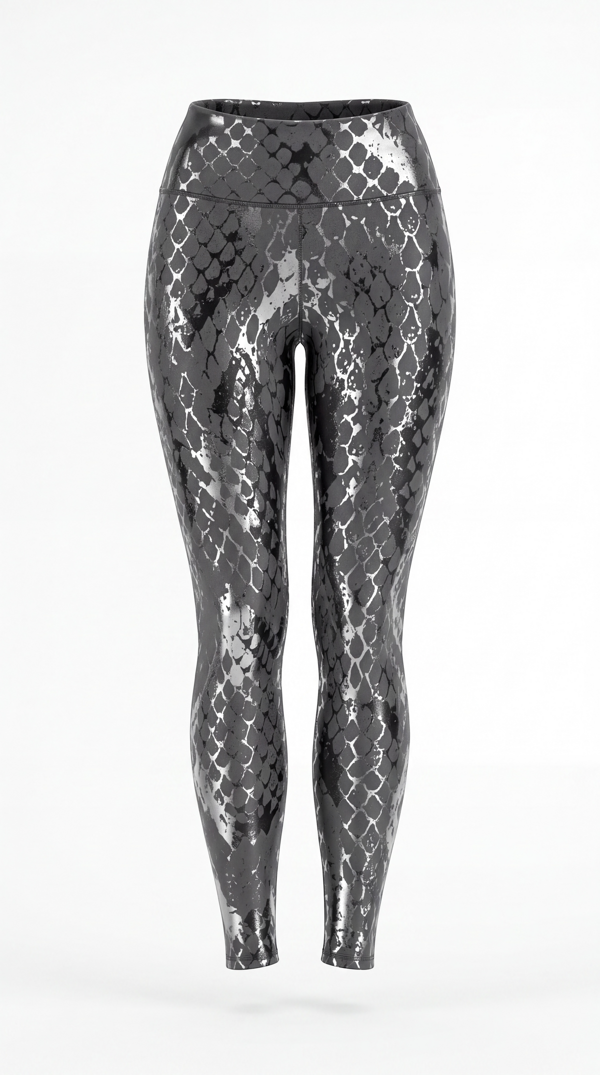 Predator Anchor grip pole leggings with stirrup in Obsidian snakeskin print