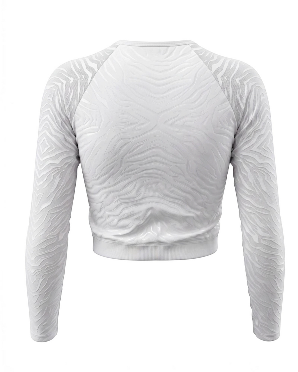 Zebra print pole dance top with silicone grip underband that stays put through inversions