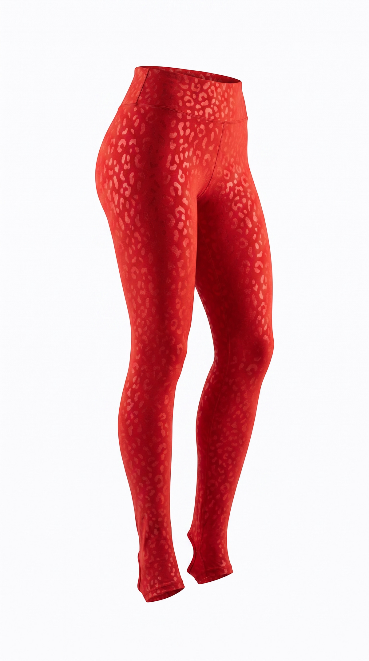Canopy Anchor grip pole leggings with stirrup in Lava Flow leopard print