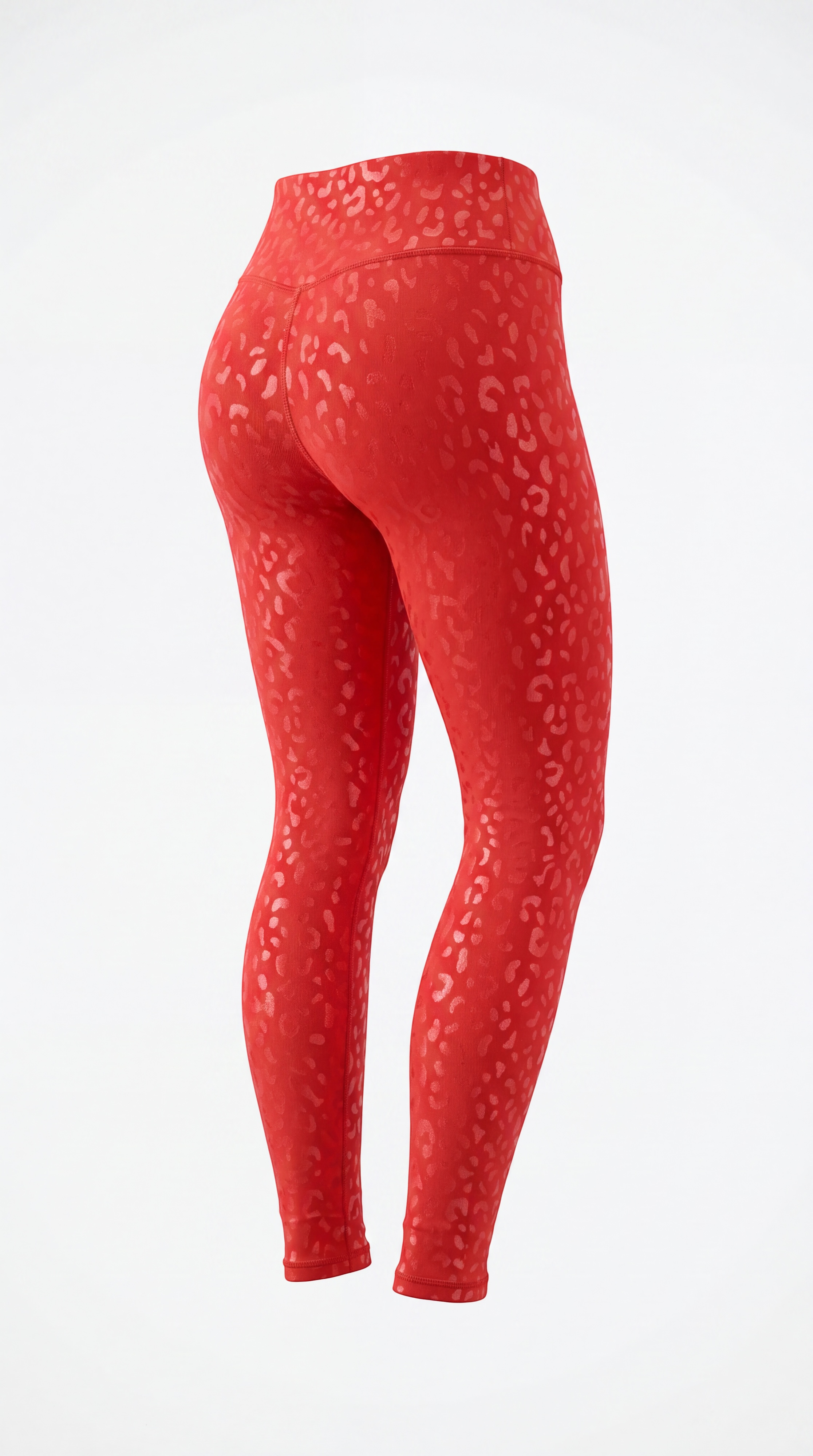 Canopy Ankle grip pole leggings, no stirrup, in Lava Flow leopard print