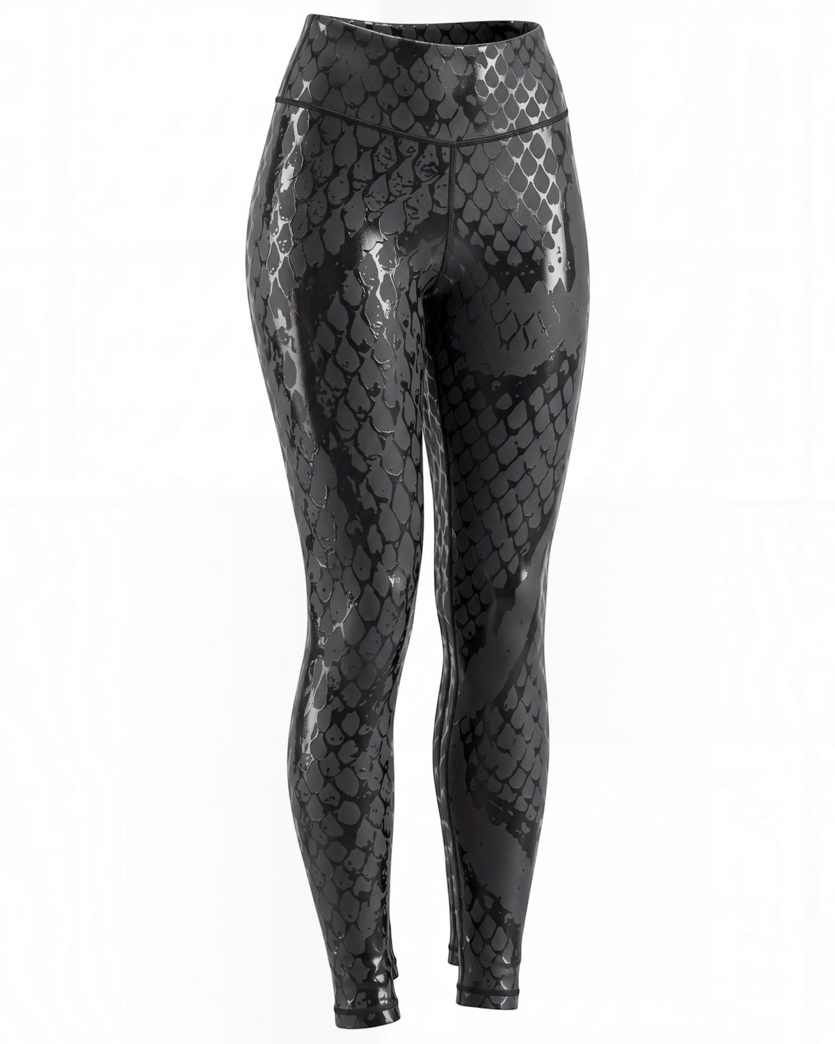 Crest Ankle grip leggings in Obsidian Venom Snakeskin