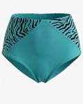 Super Fly Honey Strike shorts in teal zebra print for pole hip holds