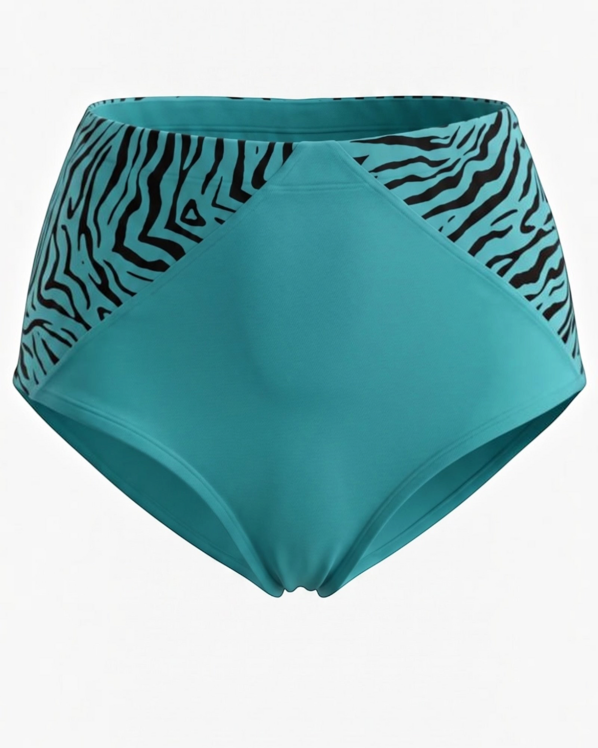 Super Fly Honey Strike shorts in teal zebra print for pole hip holds