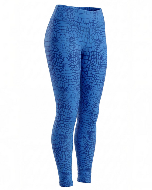 Super Fly Honey Crest Ankle grip leggings in Abyss croc print for pole dance