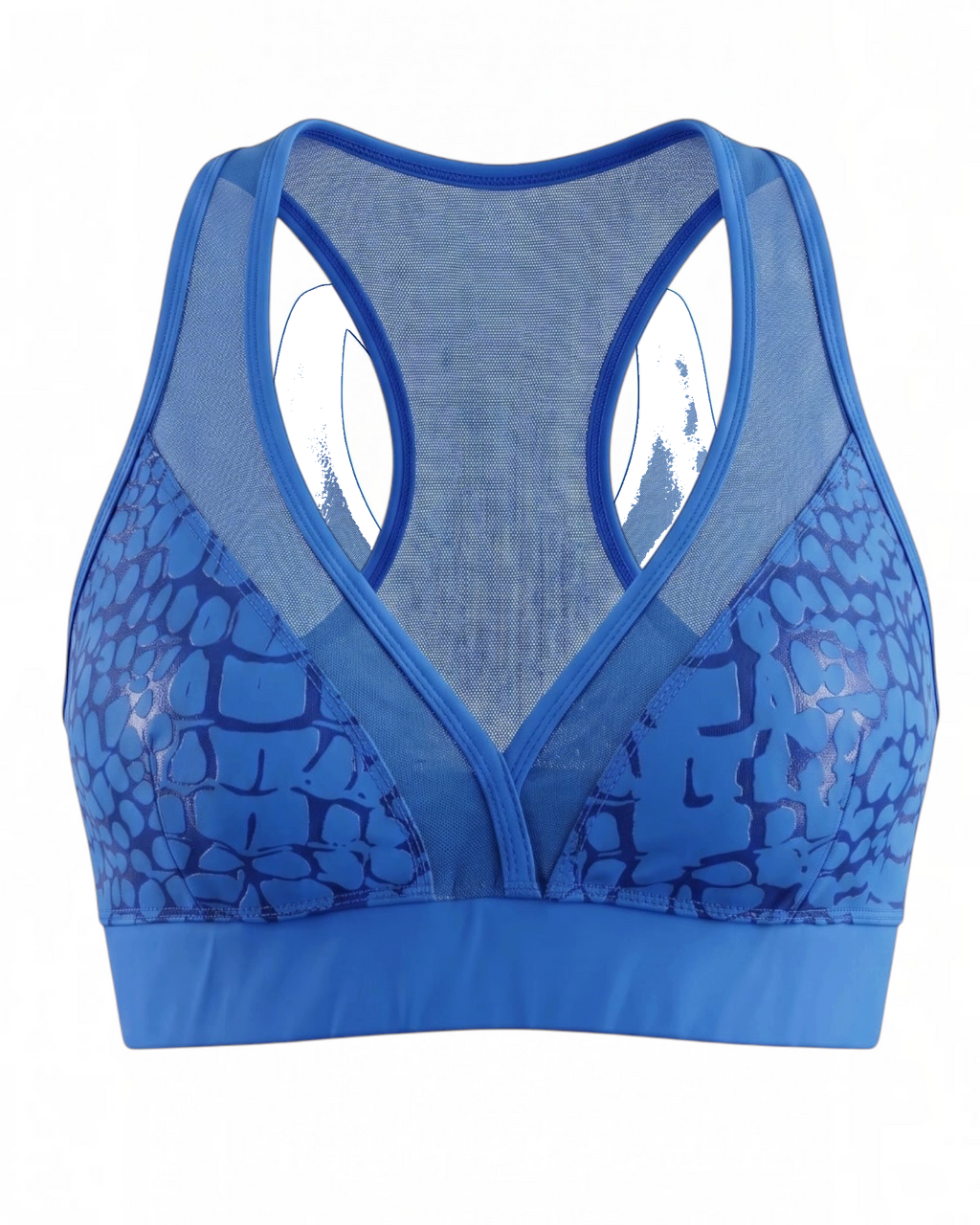Super Fly Honey Stealth grip sports bra in Abyss croc print for pole
