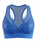 Super Fly Honey Stealth grip sports bra in Abyss croc print for pole